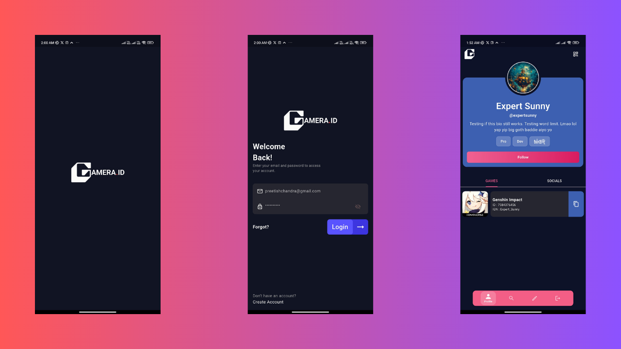 Gamera Gaming Network App